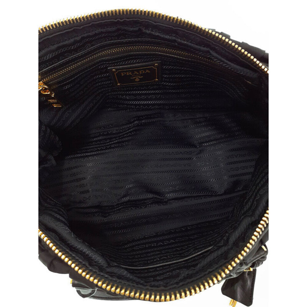 Prada Gaufre Shoulder Bag handbag Satchel gathered Tessuto - Picture 3 of 9